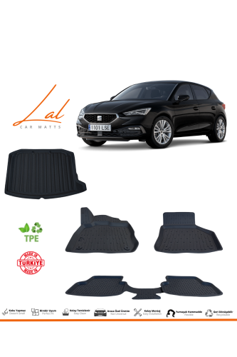 Seat Leon Mk4 2021 Sonrası E-Tsi Otomatik Vites 3D Havuzlu Paspas Bagaj Havuzu Seti - 0