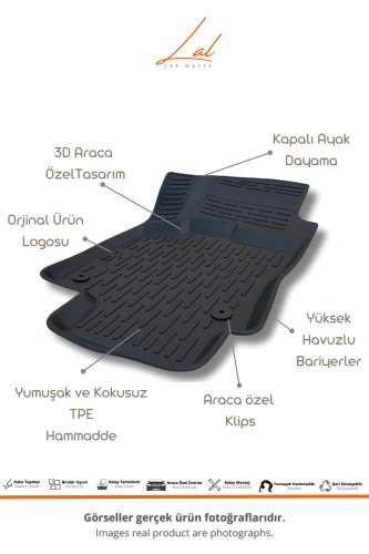 Skoda Kamiq 3D Havuzlu Paspas Alt Kademe Bagaj Havuzu Seti 2019+ - 2