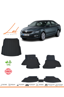 Skoda Octavia 2013-2020 3D Havuzlu Paspas Bagaj Havuzu Seti