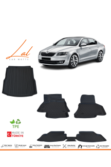 Skoda Octavia 3D Havuzlu Paspas Bagaj Havuzu Seti 2013-2020