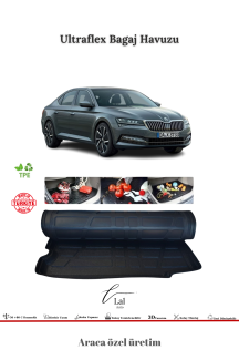 Skoda Superb 2015 Sonrası 3D Bagaj Havuzu