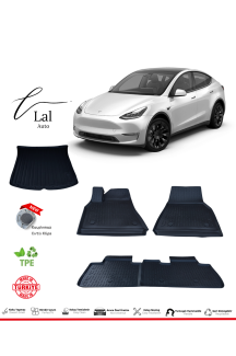 Tesla Model Y 2019+ 3D Havuzlu Paspas Bagaj Havuzu Seti