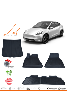 Tesla Model Y 2019+ 3D Havuzlu Paspas Bagaj Havuzu Seti