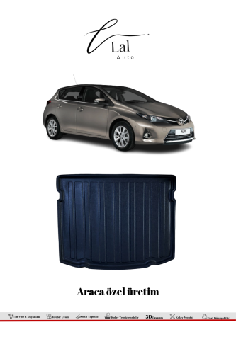 Toyota Auris 2013 Sonrası 3D Havuzlu Paspas Bagaj Havuzu Seti - 3