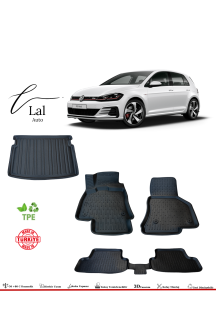 Volkswagen Golf7 3D 2013-2019 Havuzlu Paspas ve Bagaj Havuzu Seti