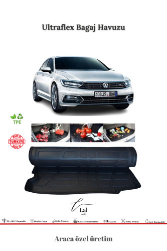 Volkswagen Passat B8 2019+ İmpression Sol Kulak 3D Bagaj Havuzu - 0