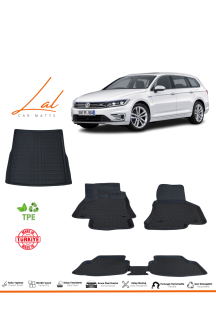 Volkswagen Passat B8 Variant 2015+ 3D Havuzlu Paspas Bagaj Havuzu Seti