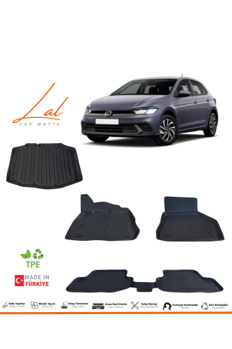 Volkswagen Polo (Trendline - İmpression) 3D Havuzlu Paspas Bagaj Havuzu Seti 2021+ - 0