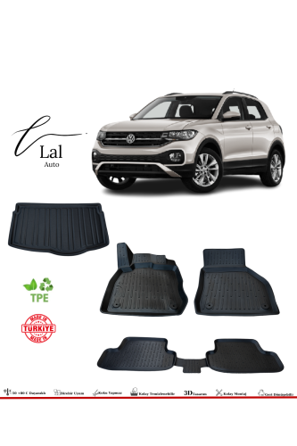 Volkswagen T-Cross 3D Havuzlu Paspas Alt Kademe Bagaj Havuzu Seti - 0