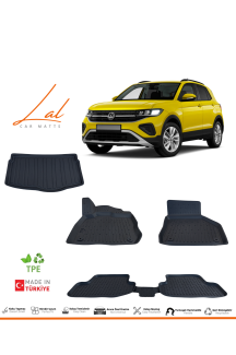 Volkswagen T-Cross 3D Havuzlu Paspas Alt Kademe Bagaj Havuzu Seti 2019+